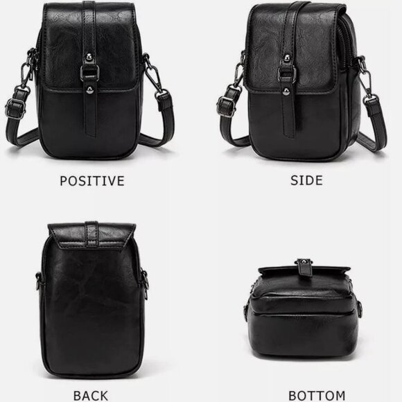 Vintage Crossbody Small Messenger Shoulder Phone Bag Cash Handbag Purse Wallet - Picture 2 of 5